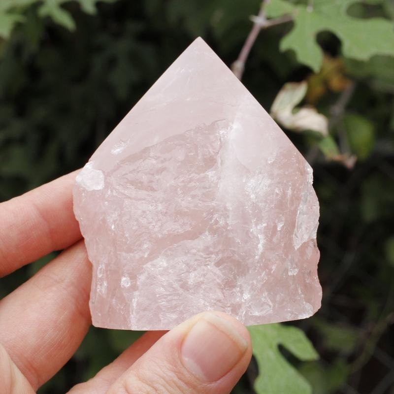 Half Polished Rose Quartz Points || Brazil-Nature's Treasures