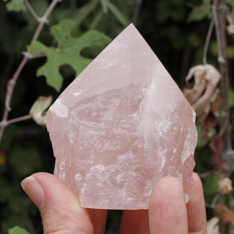 Half Polished Rose Quartz Points || Brazil-Nature's Treasures