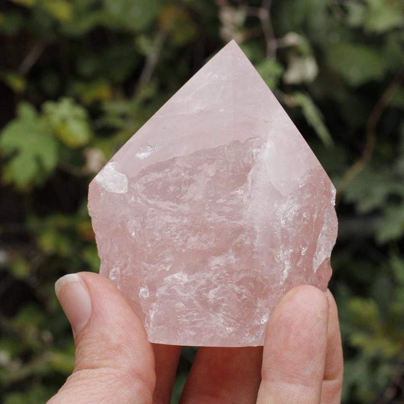 Half Polished Rose Quartz Points || Brazil-Nature's Treasures