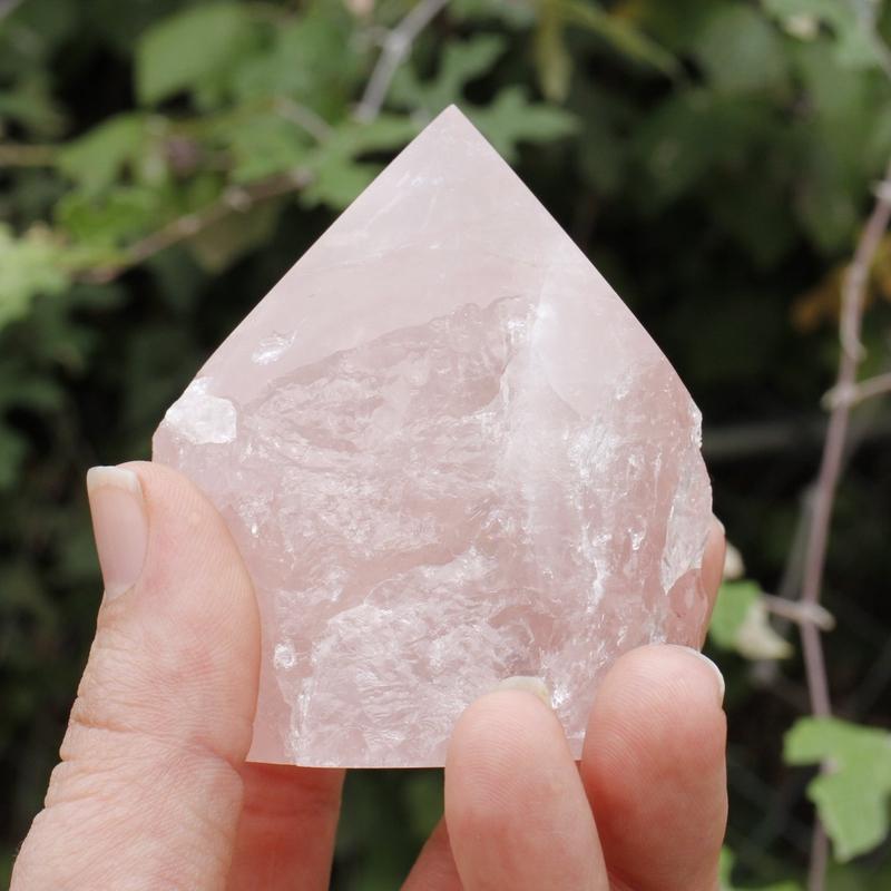 Half Polished Rose Quartz Points || Brazil-Nature's Treasures