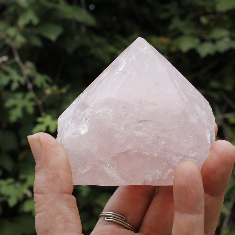 Half Polished Rose Quartz Points || Brazil-Nature's Treasures