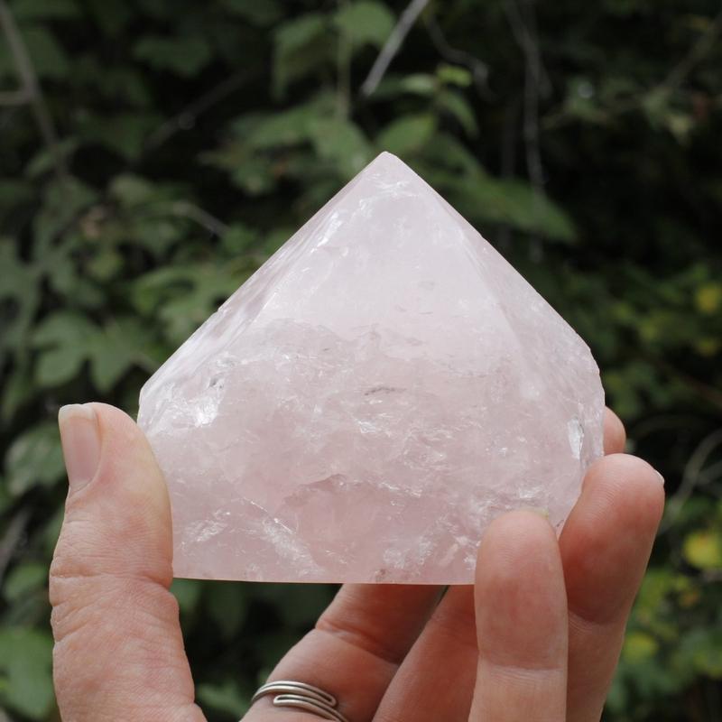 Half Polished Rose Quartz Points || Brazil-Nature's Treasures