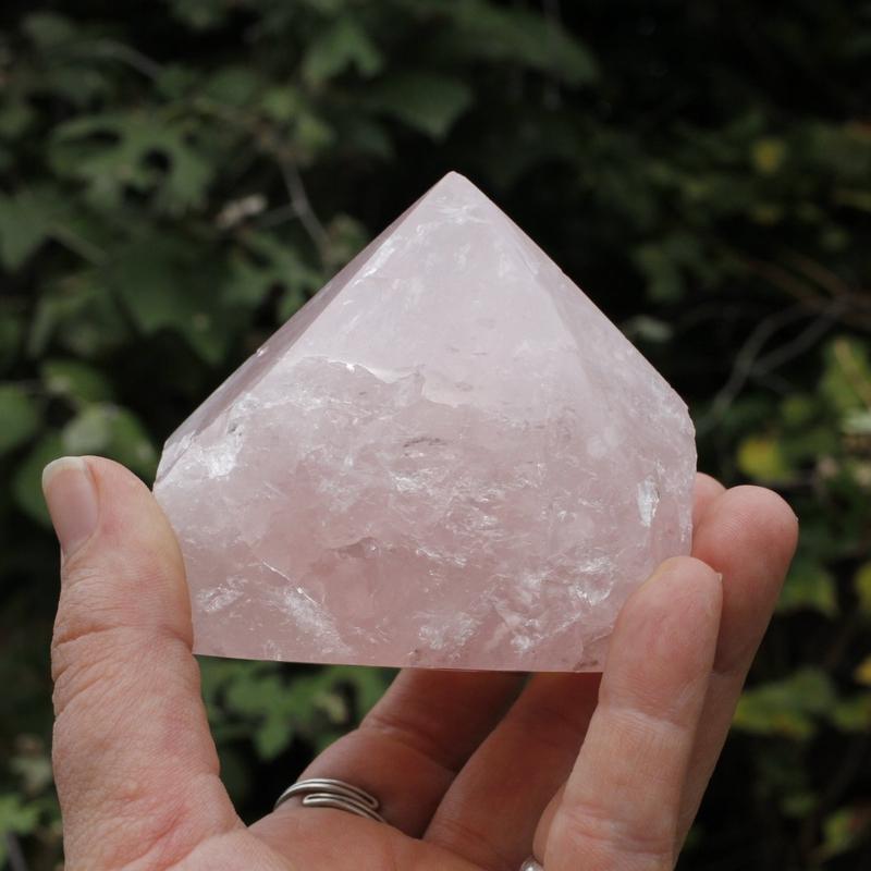 Half Polished Rose Quartz Points || Brazil-Nature's Treasures