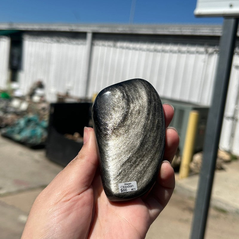 Half Polished Silver Sheen Obsidian-Nature's Treasures