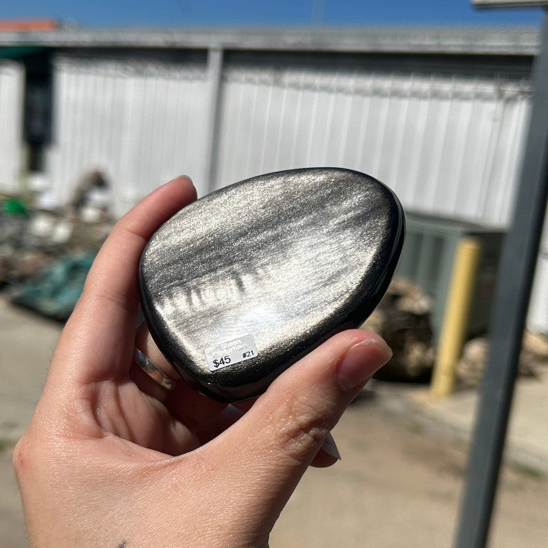 Half Polished Silver Sheen Obsidian-Nature's Treasures