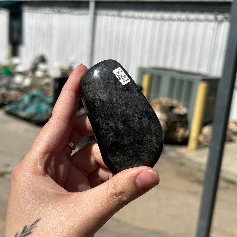 Half Polished Silver Sheen Obsidian-Nature's Treasures