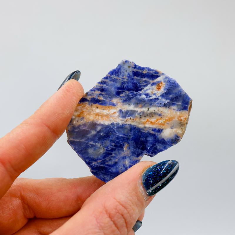 Half Polished Sodalite Slabs || Brazil-Nature's Treasures