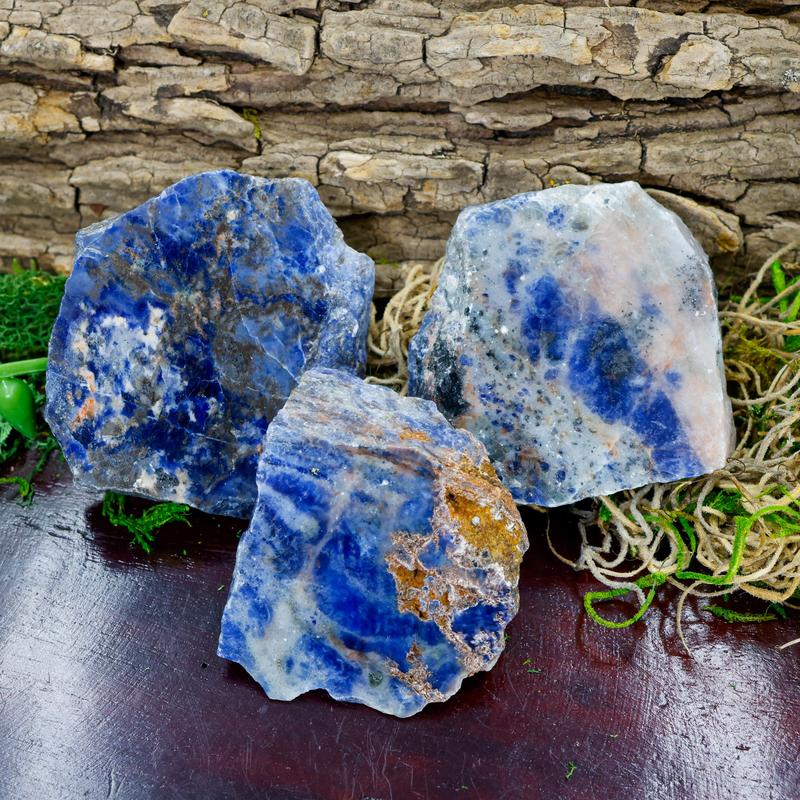 Half Polished Sodalite Slabs || Brazil-Nature's Treasures