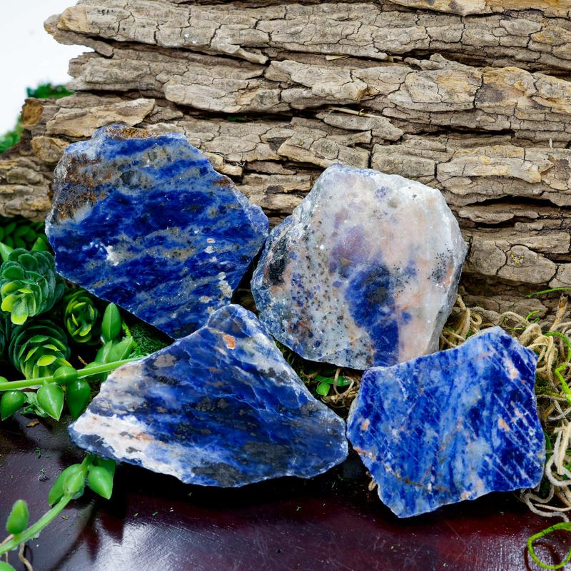 Half Polished Sodalite Slabs || Brazil-Nature's Treasures