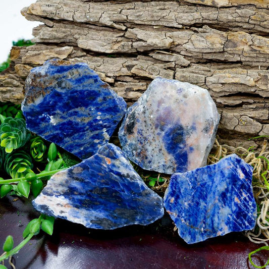 Half Polished Sodalite Slabs || Brazil-Nature's Treasures