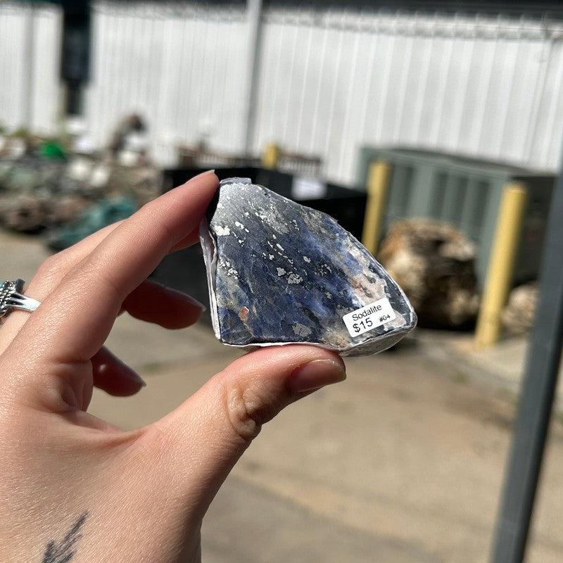 Half Polished Sodalite Slabs-Nature's Treasures