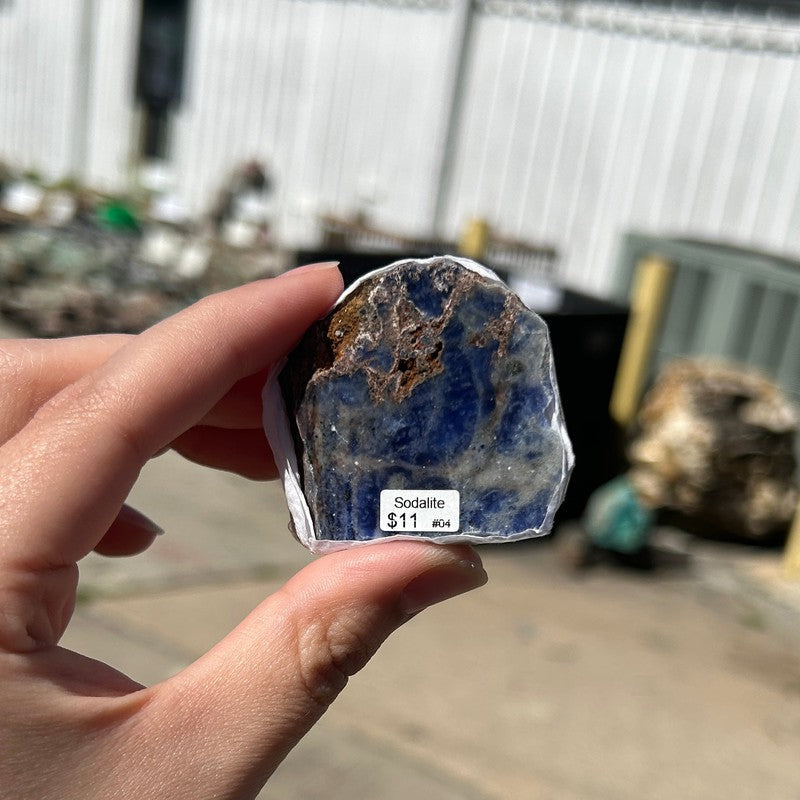 Half Polished Sodalite Slabs-Nature's Treasures