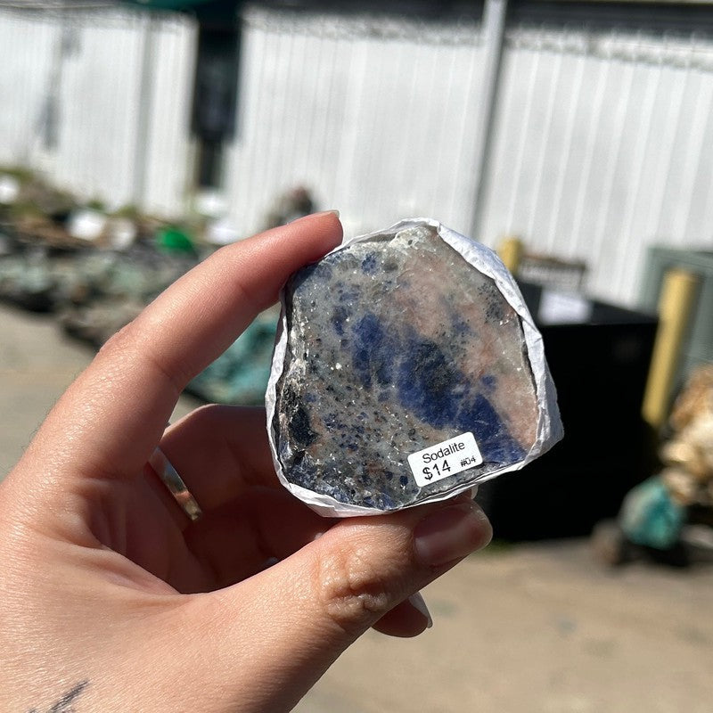 Half Polished Sodalite Slabs-Nature's Treasures