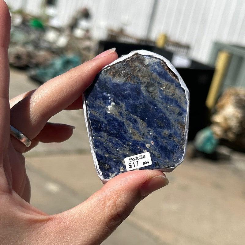 Half Polished Sodalite Slabs-Nature's Treasures