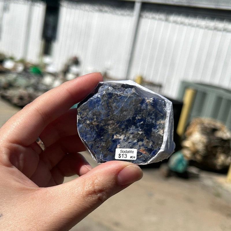 Half Polished Sodalite Slabs-Nature's Treasures