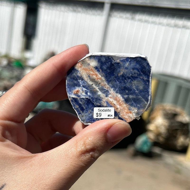 Half Polished Sodalite Slabs-Nature's Treasures