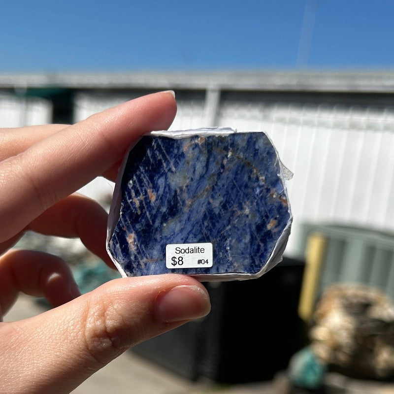 Half Polished Sodalite Slabs-Nature's Treasures