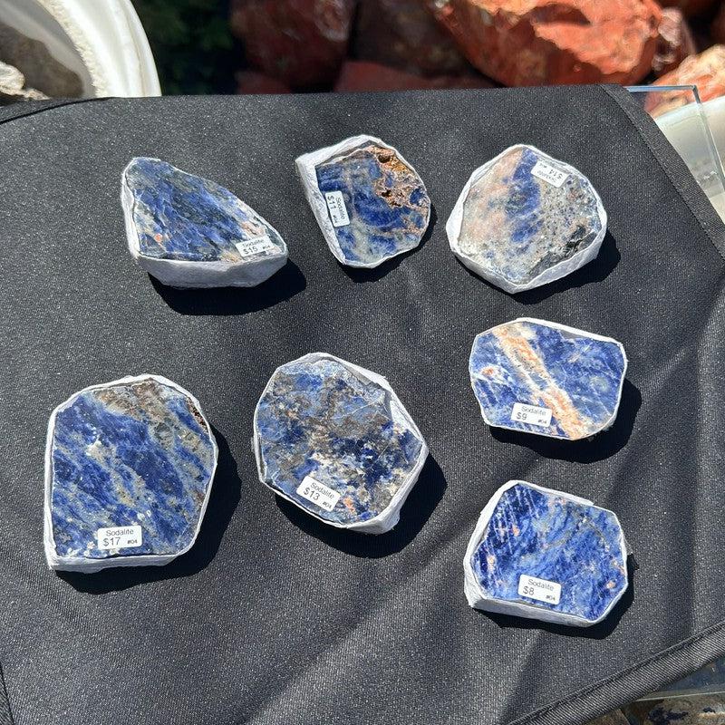 Half Polished Sodalite Slabs-Nature's Treasures