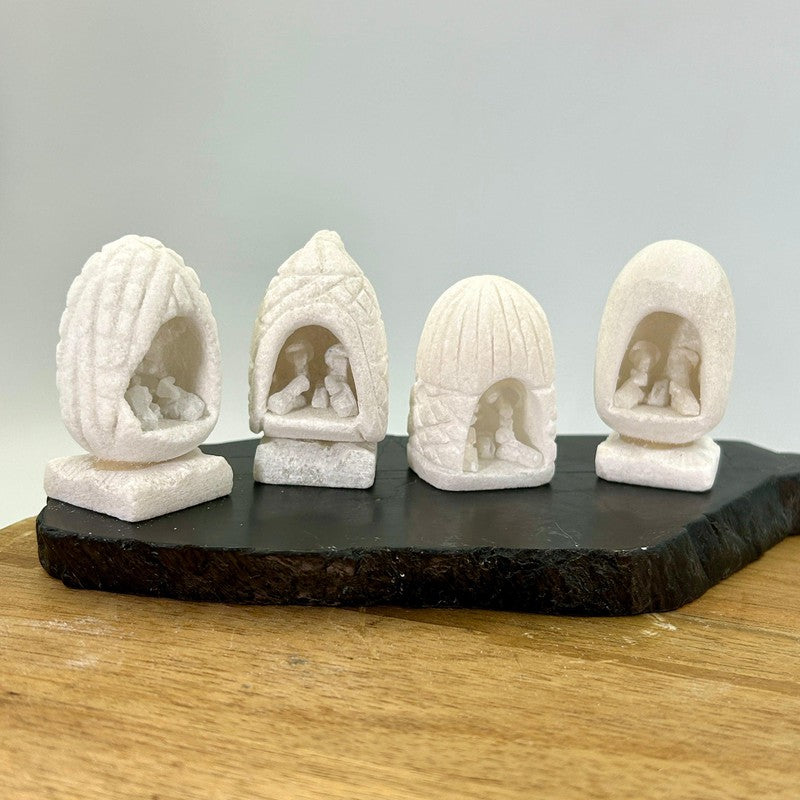 Hand Carved Nativity Scene Statues || Soap Stone-Nature's Treasures