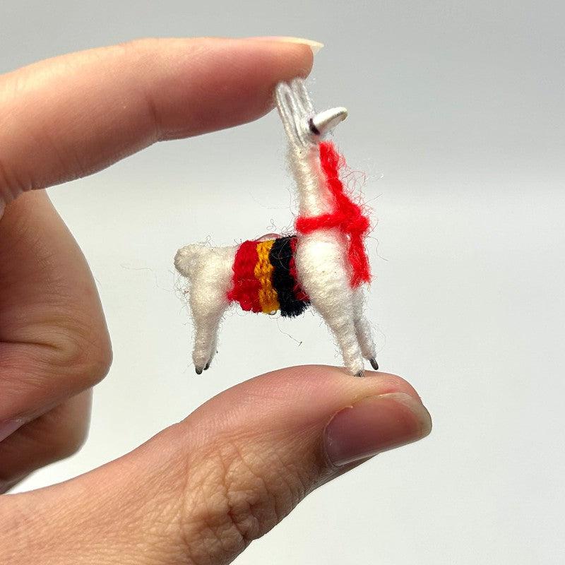 SHOW PRODUCT: Hand-Made Peruvian Festive Yarn Llama Pins-Nature's Treasures