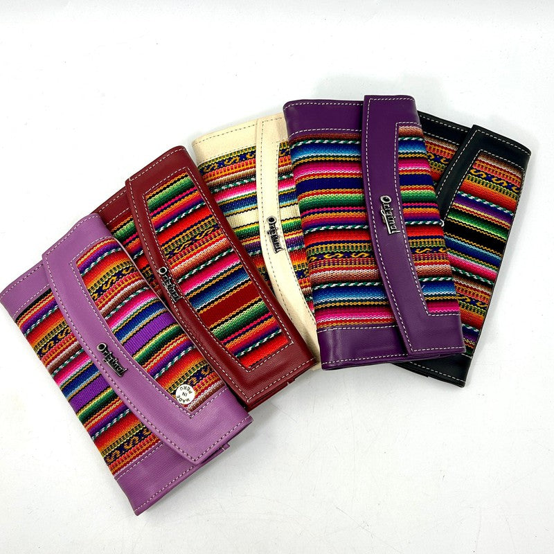 Hand Made Pattern Wool Full-Size Wallets || Peru-Nature's Treasures