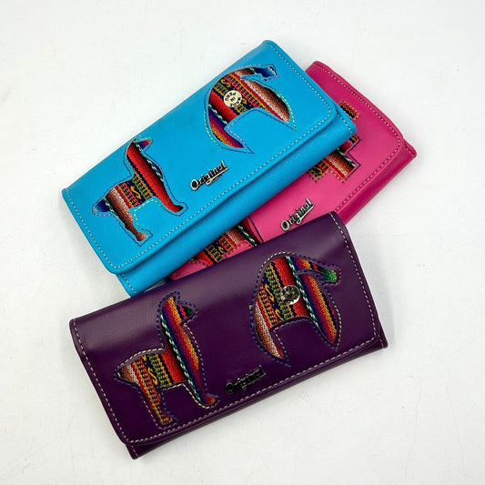 Hand Made Pattern Wool Full-Size Wallets || Peru-Nature's Treasures