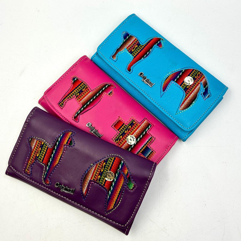 Hand Made Pattern Wool Full-Size Wallets || Peru-Nature's Treasures