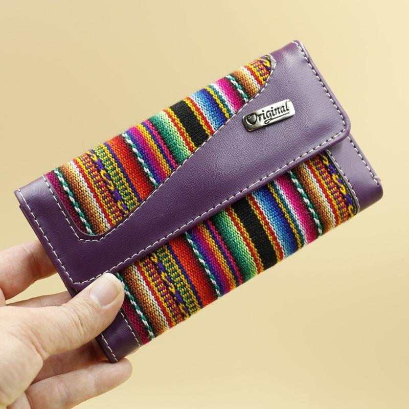 Hand Made Pattern Wool Full-Size Wallets || Peru-Nature's Treasures