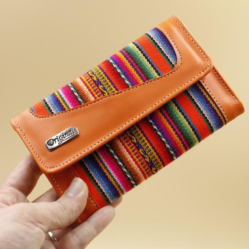 Hand Made Pattern Wool Full-Size Wallets || Peru-Nature's Treasures