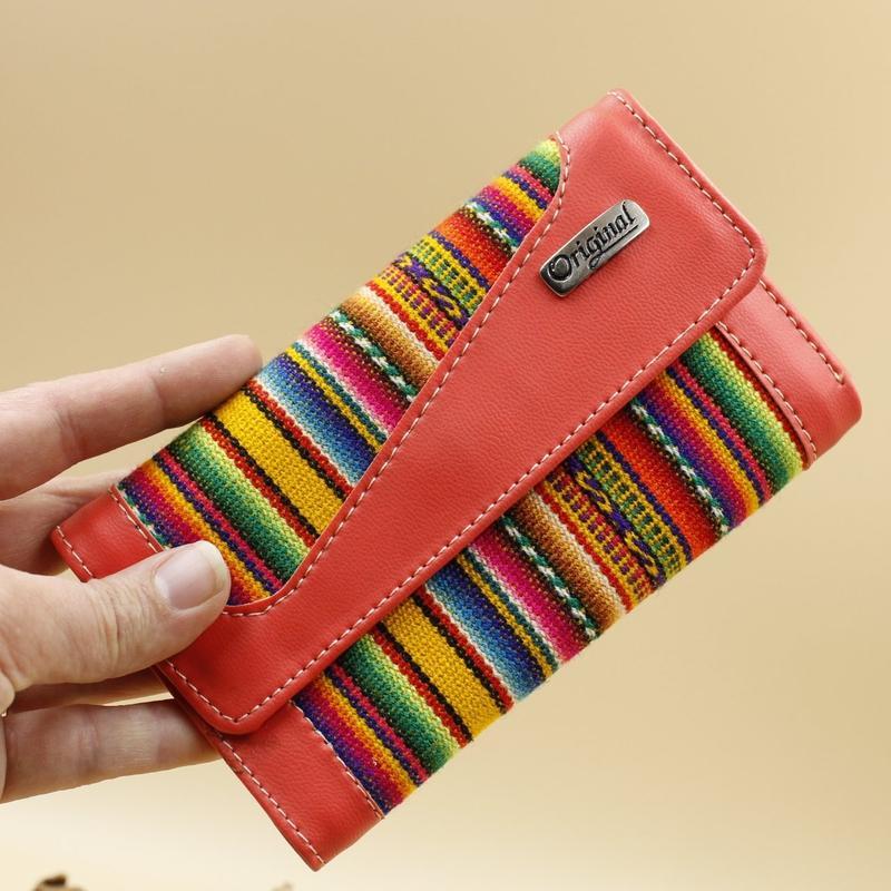 Hand Made Pattern Wool Full-Size Wallets || Peru-Nature's Treasures