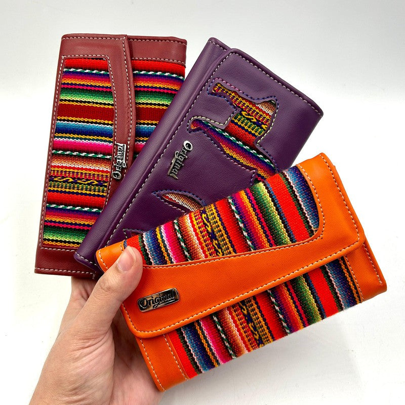 Hand Made Pattern Wool Full-Size Wallets || Peru-Nature's Treasures