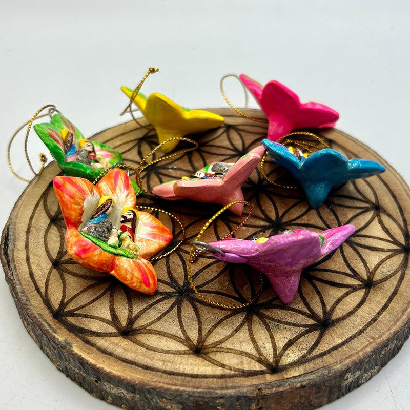 Hand Made Peruvian Nativity Star Ornament || Ceramic Clay-Nature's Treasures