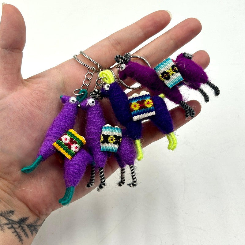 Hand Made Woven Llama Keychains || Peru-Nature's Treasures