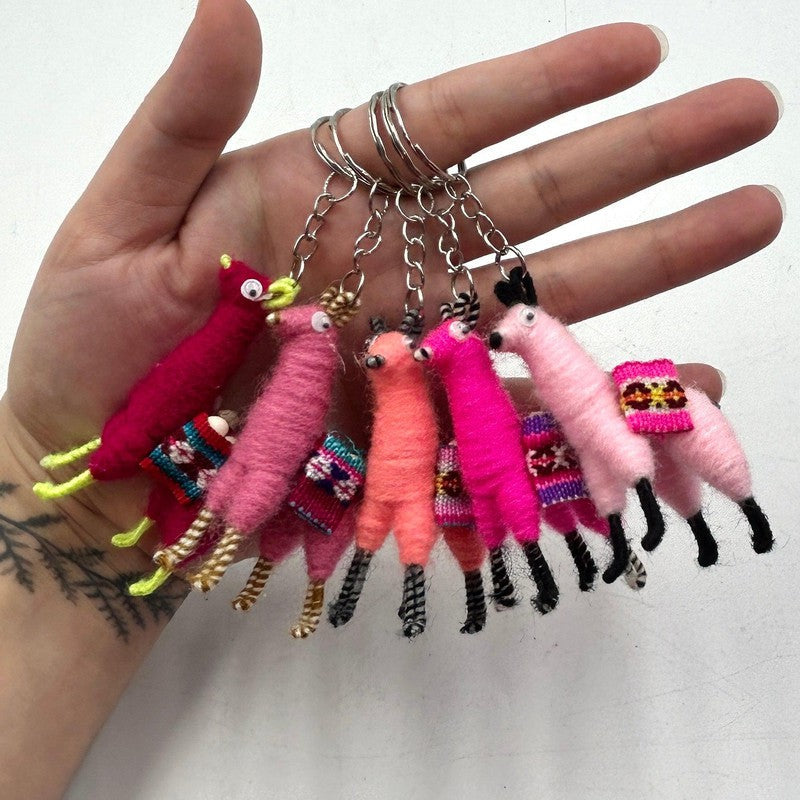 Hand Made Woven Llama Keychains || Peru-Nature's Treasures