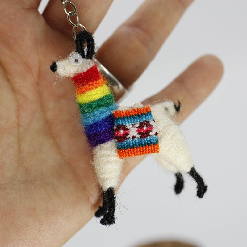 Hand Made Woven Llama Keychains || Peru-Nature's Treasures
