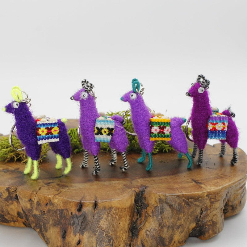 Hand Made Woven Llama Keychains || Peru-Nature's Treasures