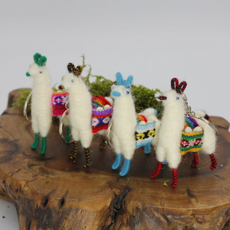 Hand Made Woven Llama Keychains || Peru-Nature's Treasures