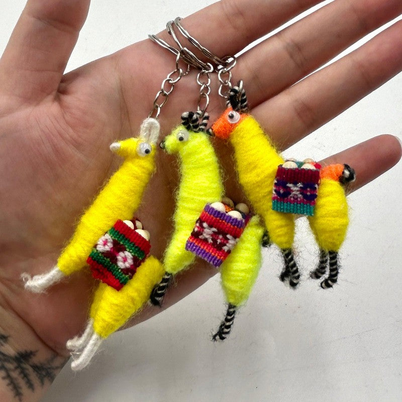 Hand Made Woven Llama Keychains || Peru-Nature's Treasures
