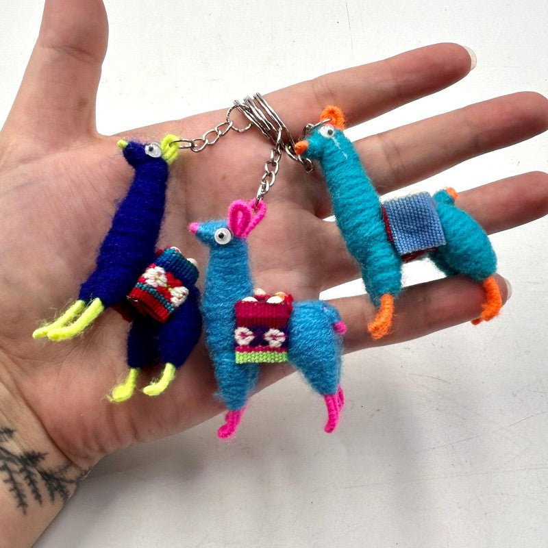Hand Made Woven Llama Keychains || Peru-Nature's Treasures