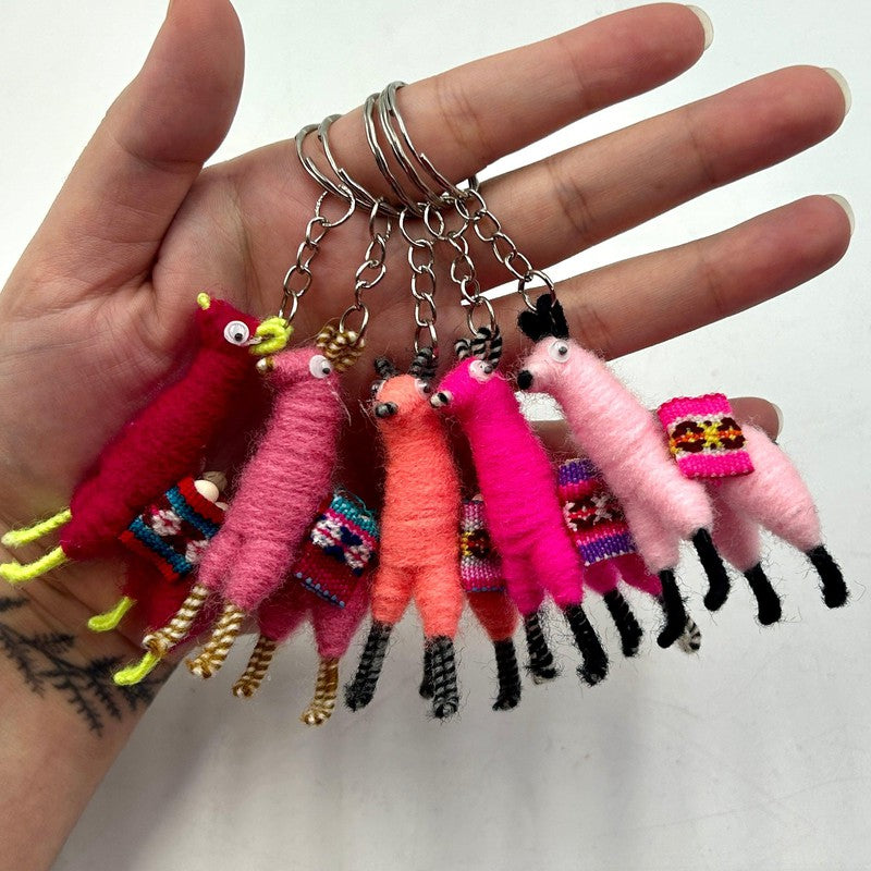 Hand Made Woven Llama Keychains || Peru-Nature's Treasures