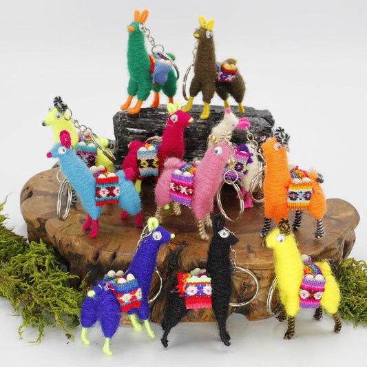 Hand Made Woven Llama Keychains || Peru-Nature's Treasures
