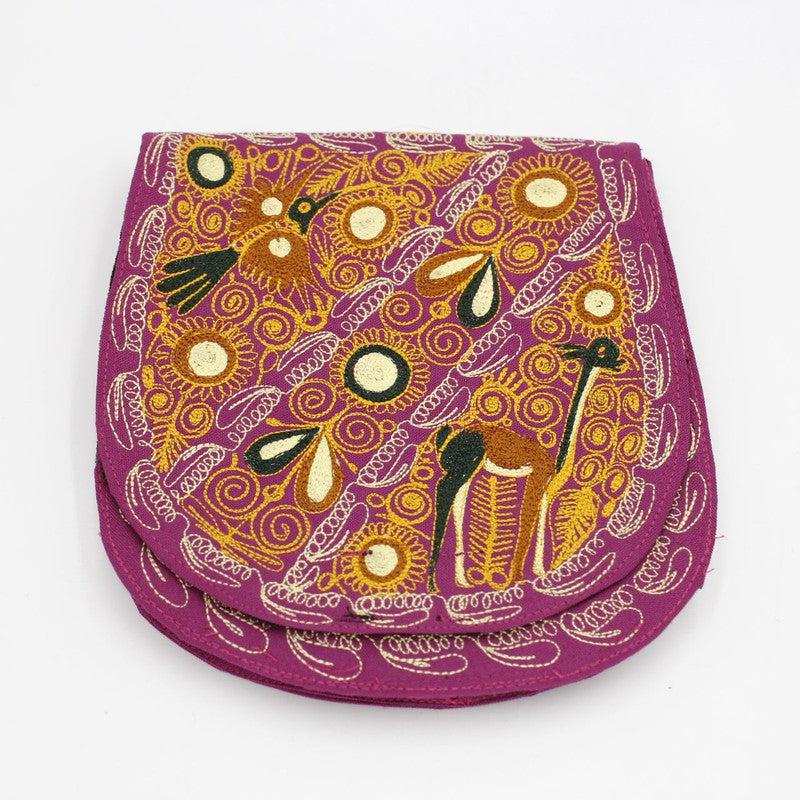 Hand-Stitched Fan Side Bag Purse || Peru-Nature's Treasures