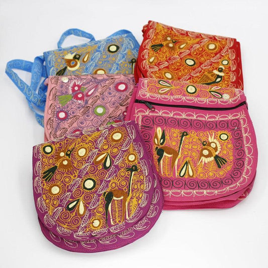 Hand-Stitched Fan Side Bag Purse || Peru-Nature's Treasures