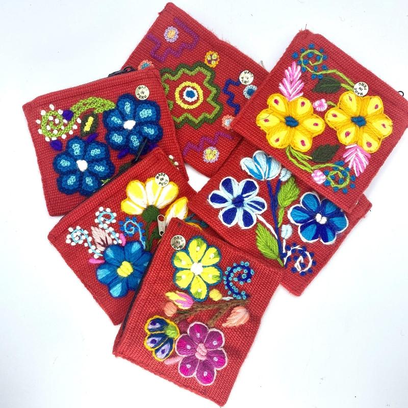 Hand Stitched Wool Coin Pouches || Peru-Nature's Treasures