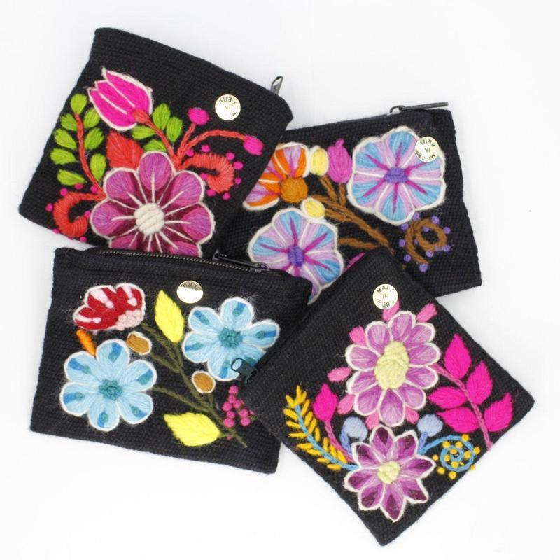Hand Stitched Wool Coin Pouches || Peru-Nature's Treasures