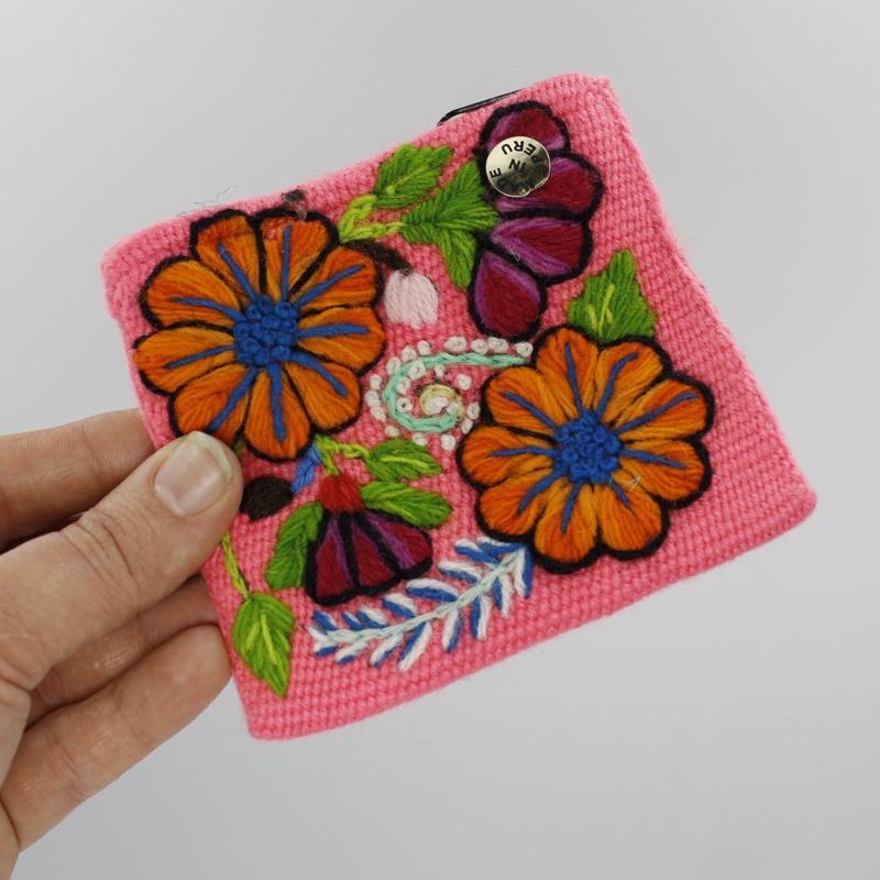 Hand Stitched Wool Coin Pouches || Peru-Nature's Treasures