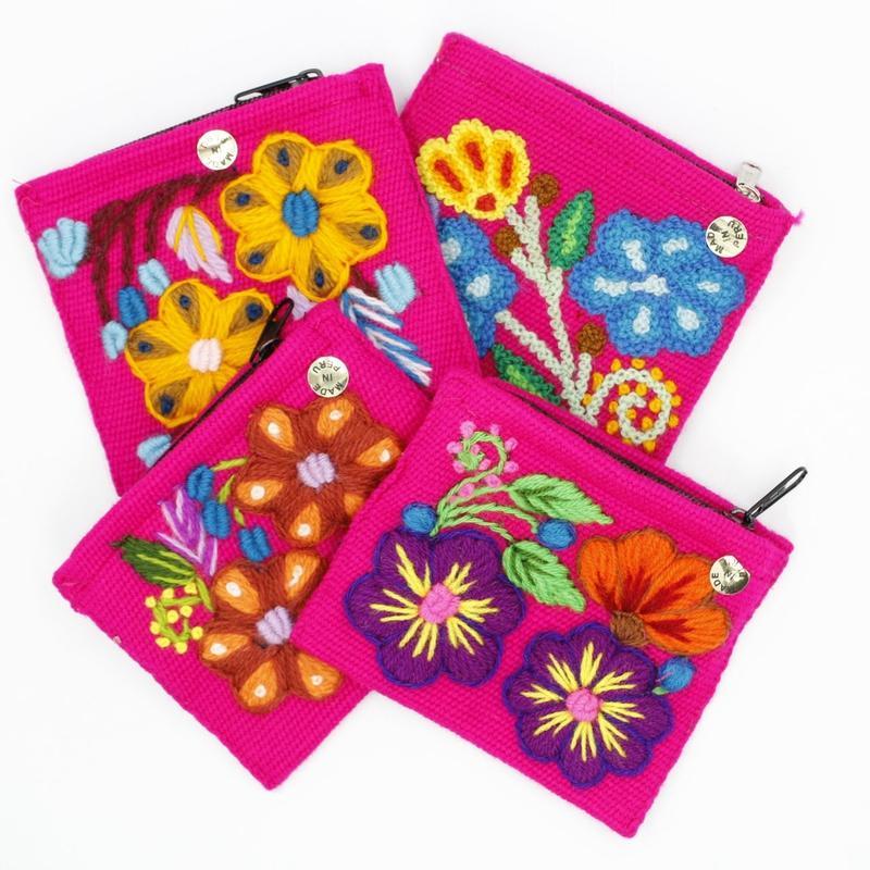 Hand Stitched Wool Coin Pouches || Peru-Nature's Treasures