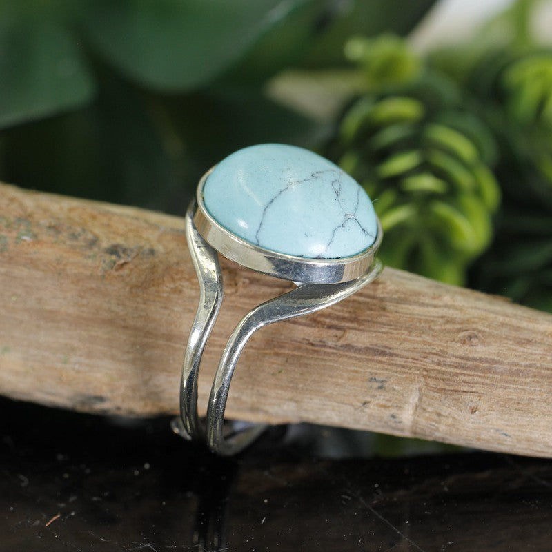 Handmade Dome Tri-Metal Stone Adjustable Rings || Peru-Nature's Treasures