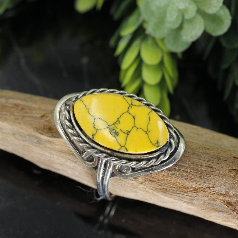 Handmade Marquise Tri-Metal Stone Adjustable Rings || Peru-Nature's Treasures