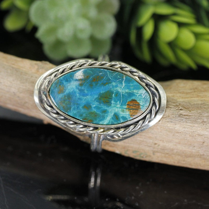 Handmade Marquise Tri-Metal Stone Adjustable Rings || Peru-Nature's Treasures